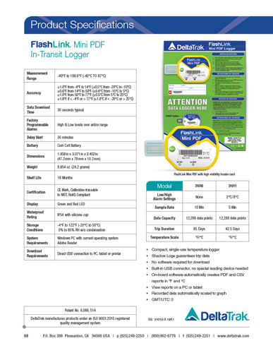 Download FlashLink Mini In-Transit LoggerSpec Sheet