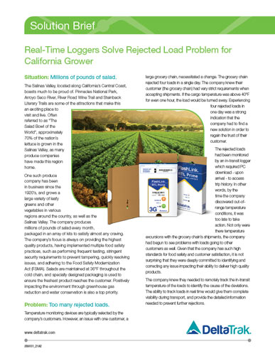 Real-Time Loggers Solve Rejected Load Problem for California Grower